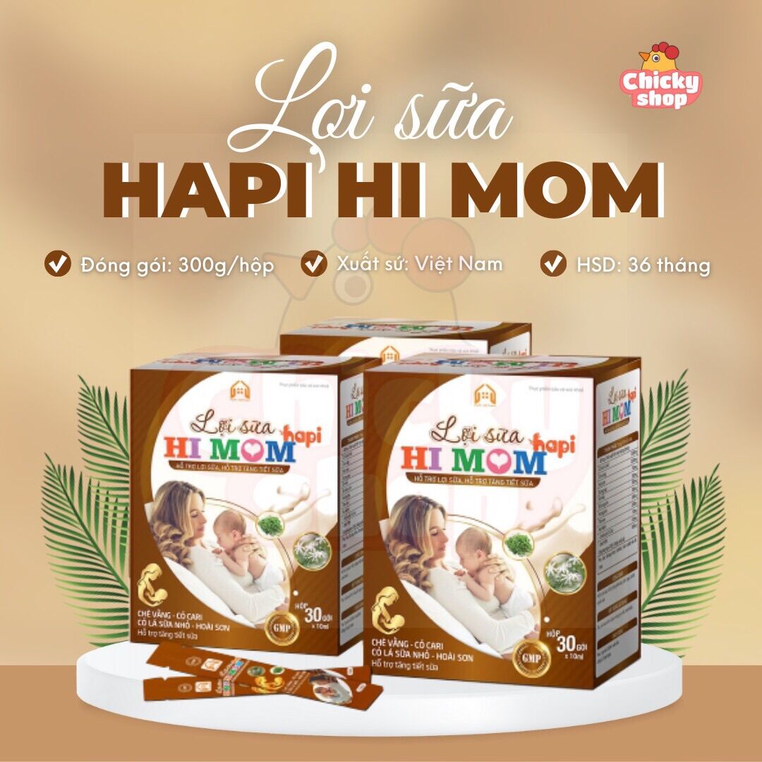 Cao lợi sữa HIMOM (chè vằng, cỏ cà ri, cỏ sữa, mêthi ấn độ)- hộp 30 gói