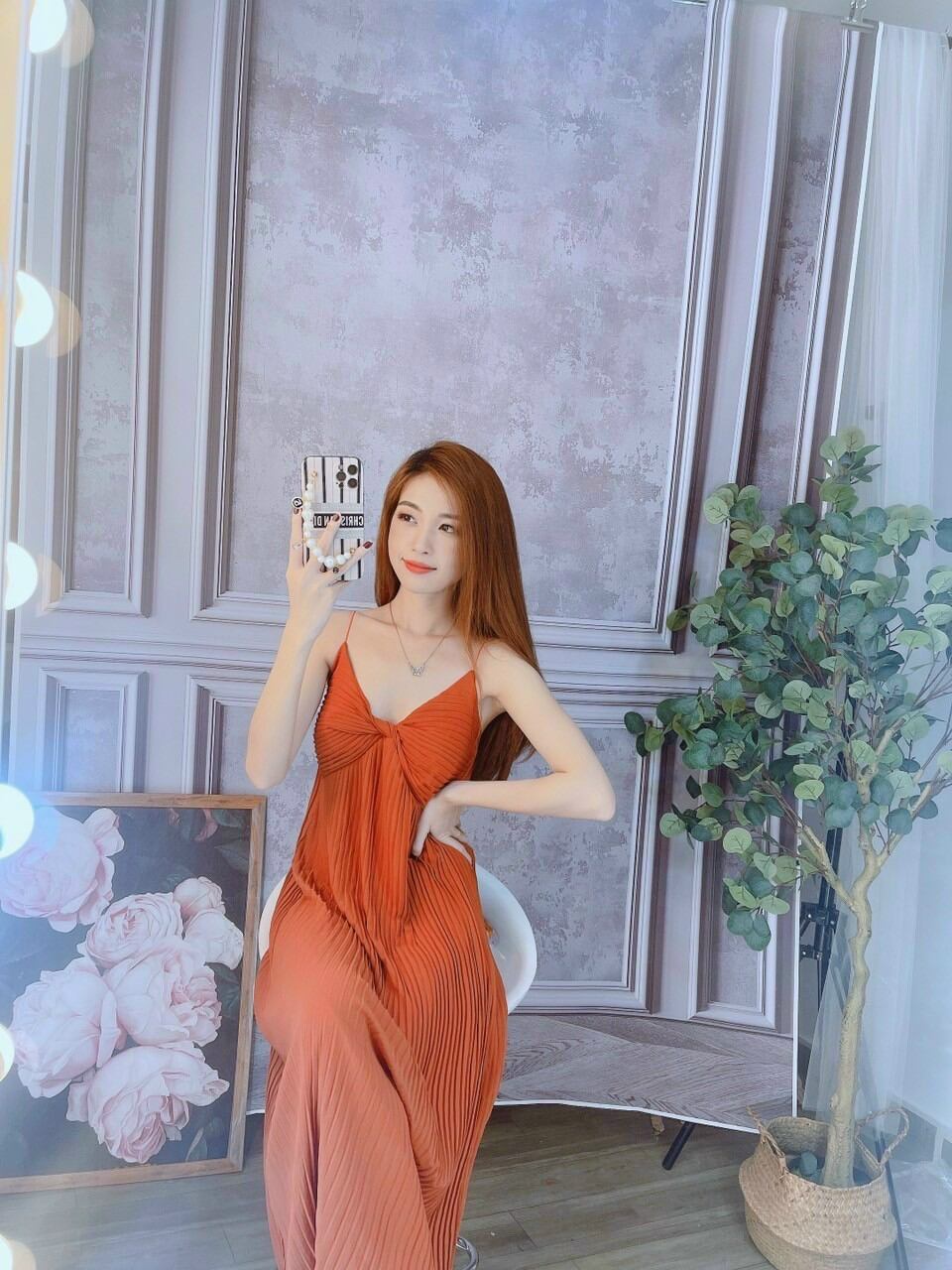 đầm dập ly voan mềm mịn