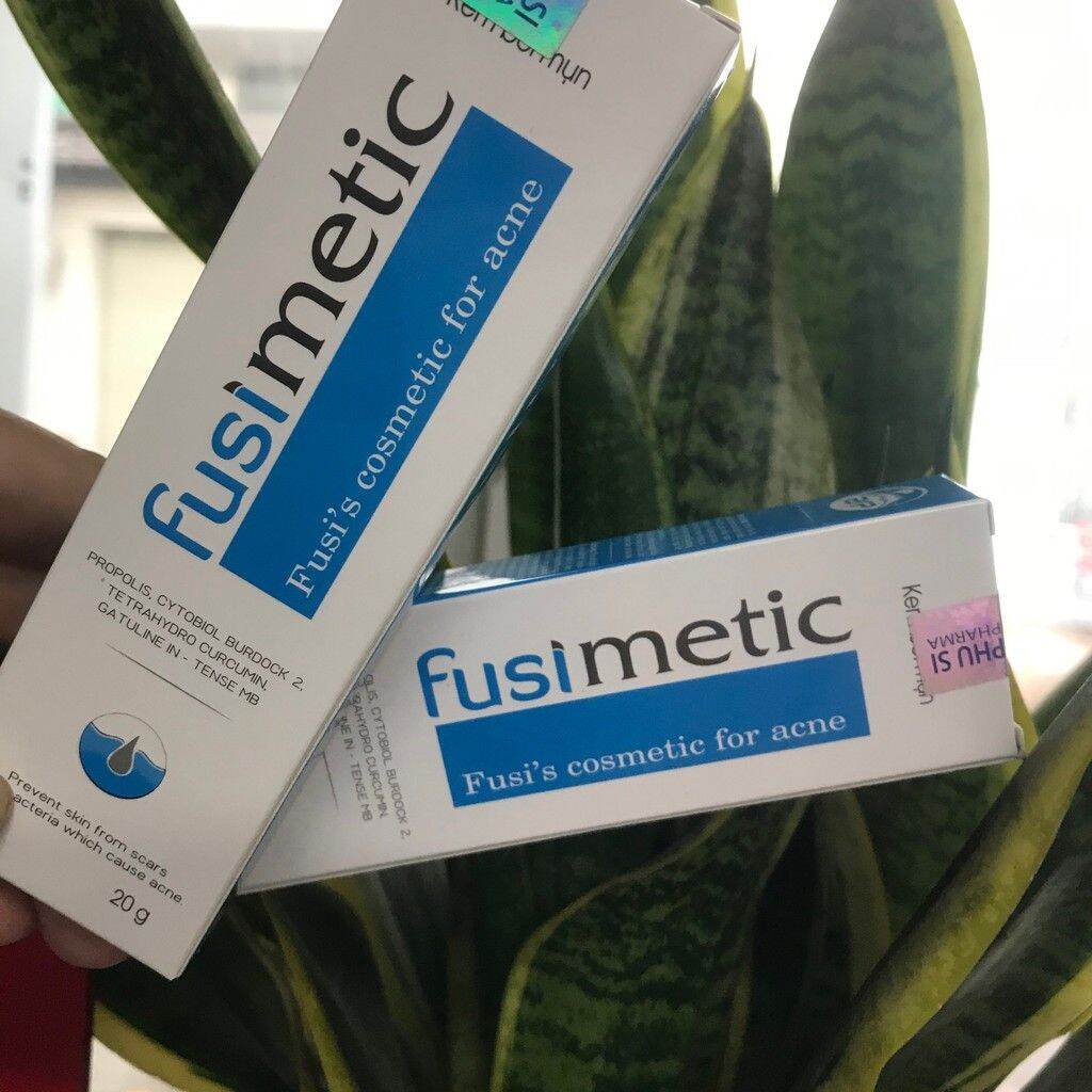 [HCM]Combo kem bôi mụn và sữa rửa mặt Fusimetic
