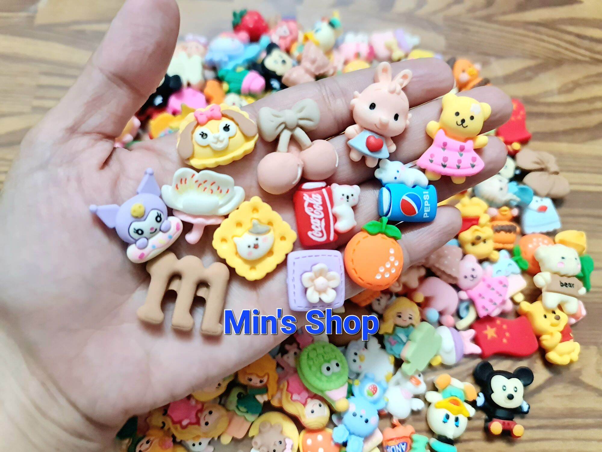Set 50-100 charm/center dán ốp lưng, slime ,làm kẹp tóc