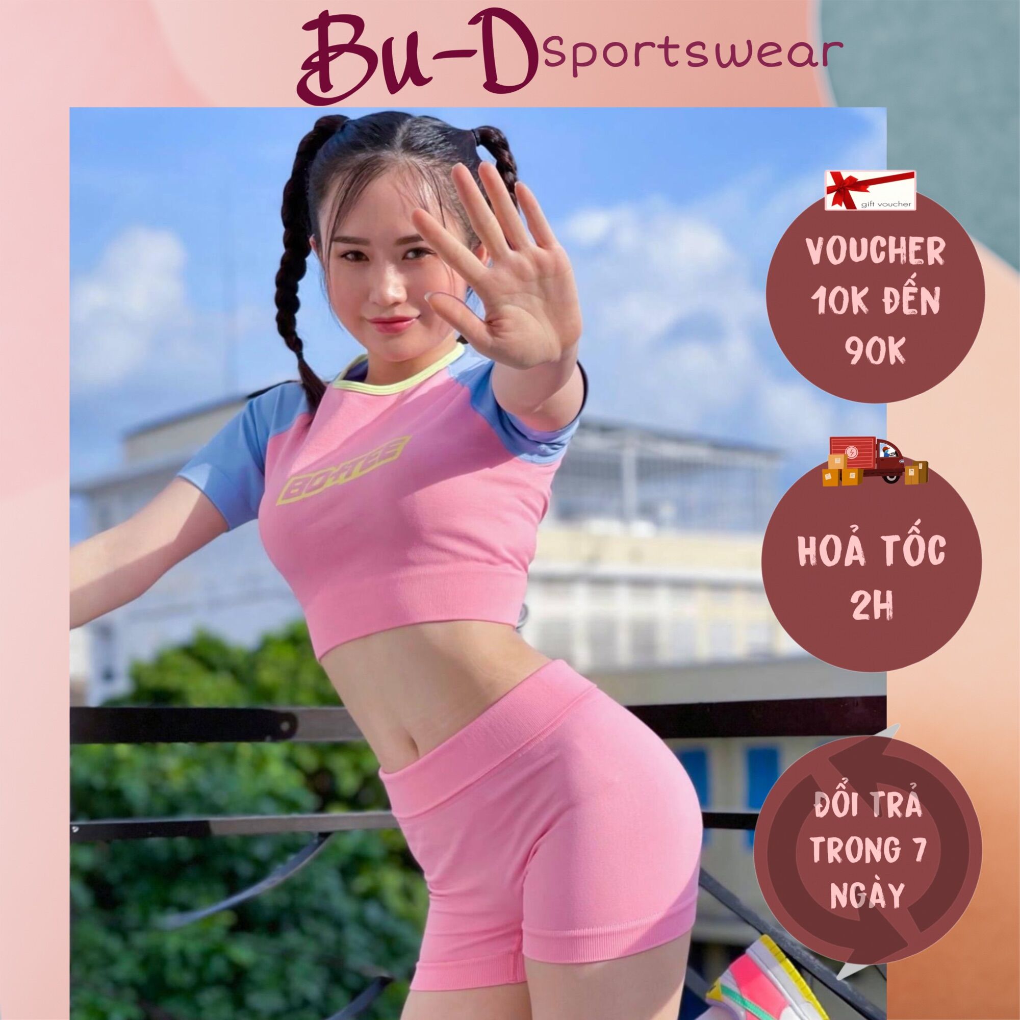 Bộ đồ tập Gym botee croptop quần ngắn