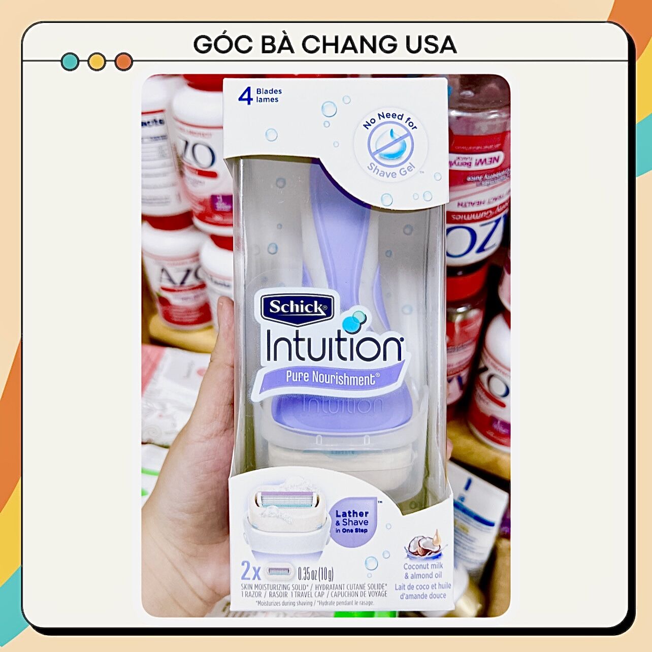 🪒 dao cạo schick intuition đầu bơ kèm refill