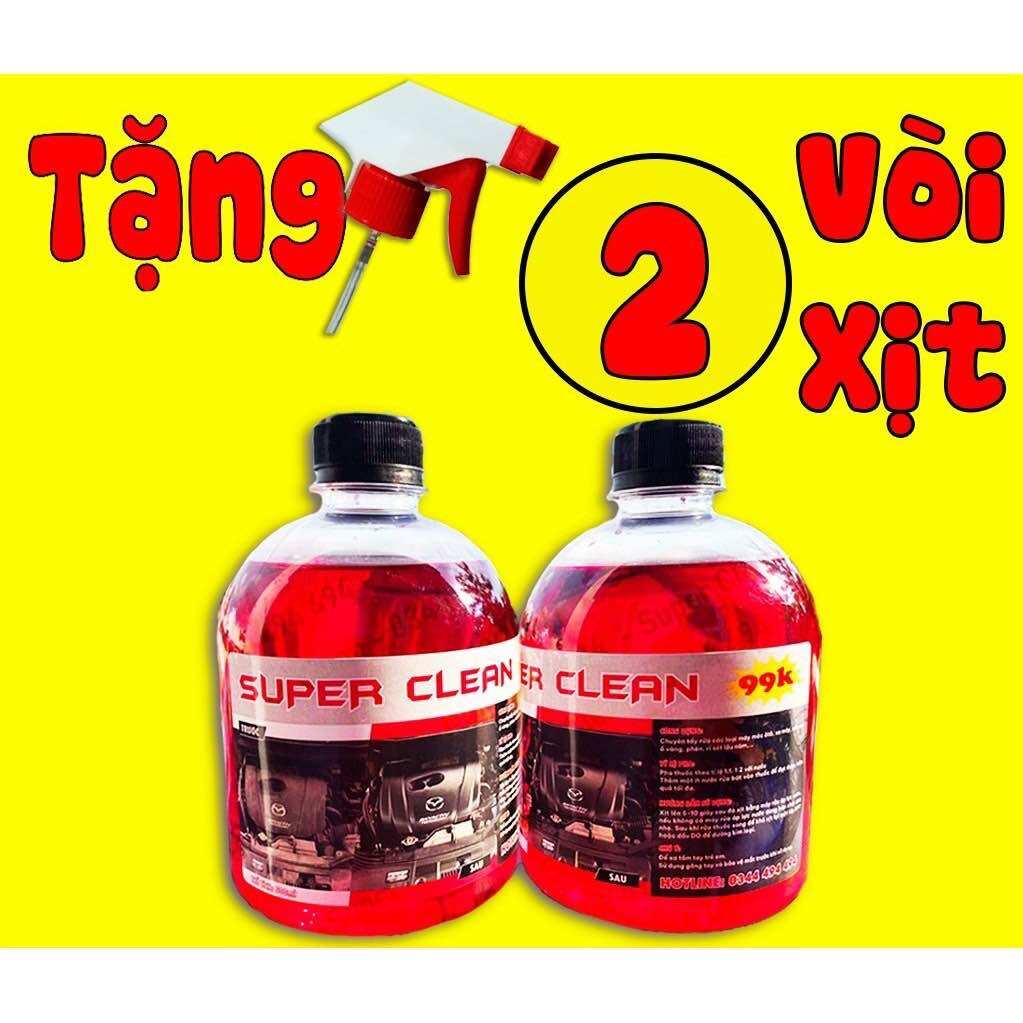 (Freeship) combo 2 chai tẩy lóc máy superclean