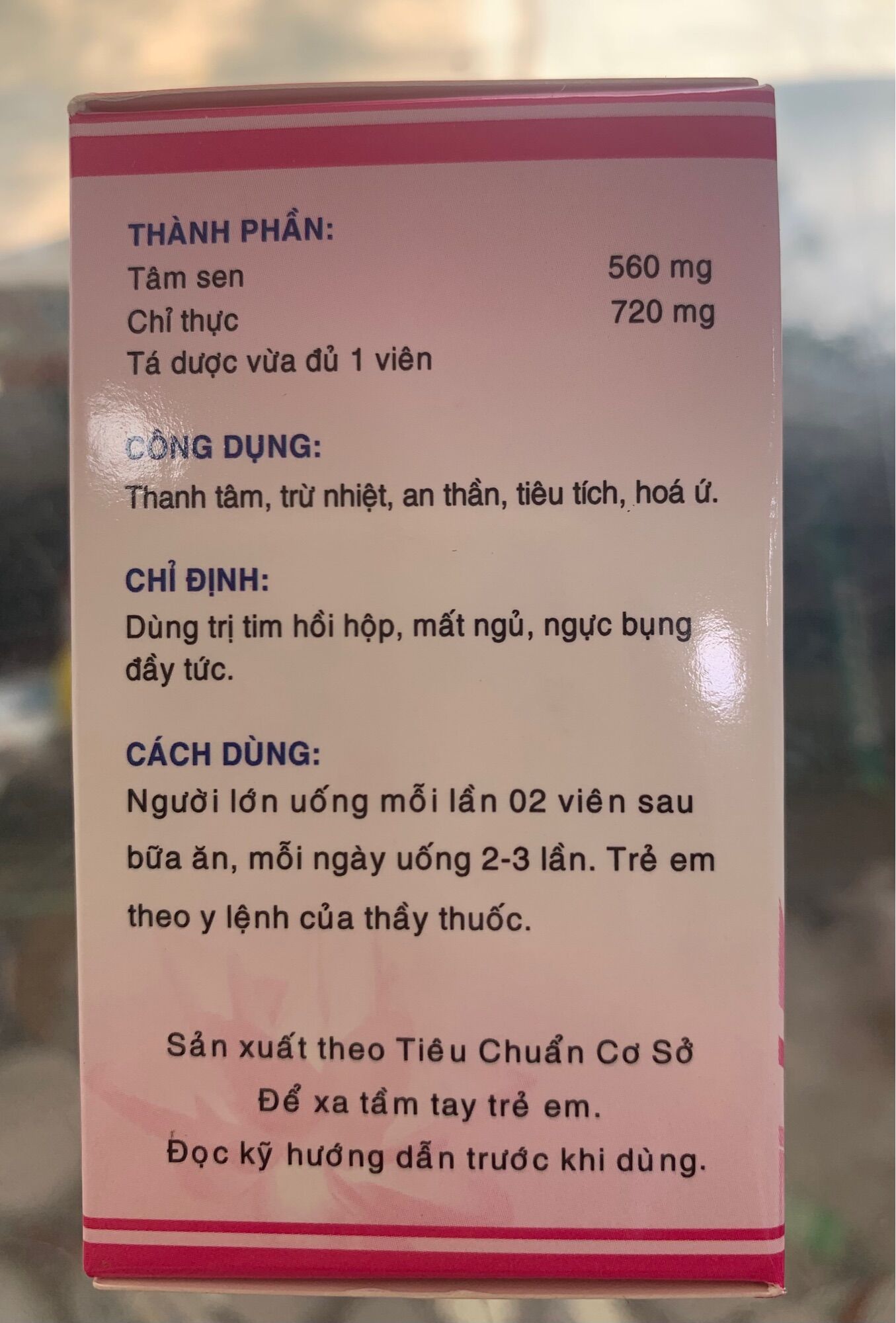 Sechi - Viên Tâm sen của Viện Y học dân tộc