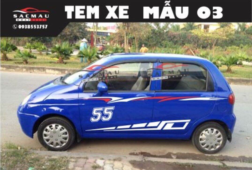 Tem dán trang trí Daewoo Matiz