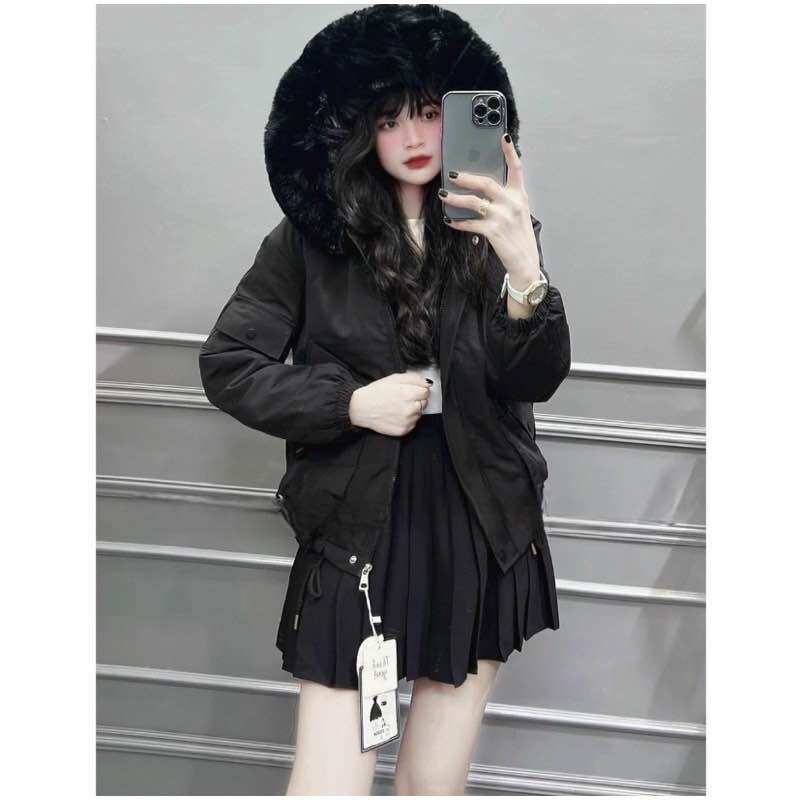 (MS2020) Áo khoác Parka lót lông- cổ lông thỏ cao cấp