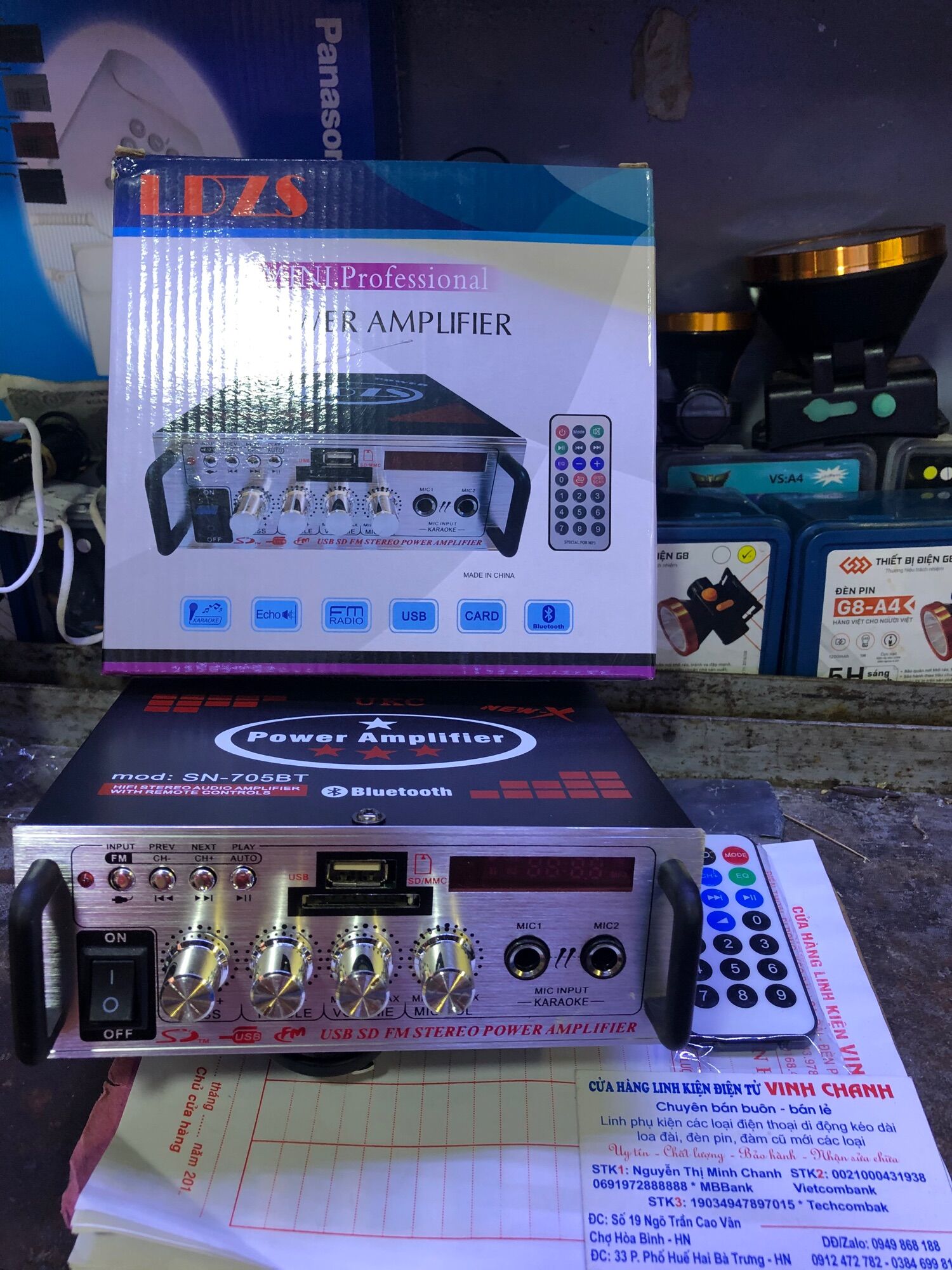 Amply mini blutooth SN-705Bt