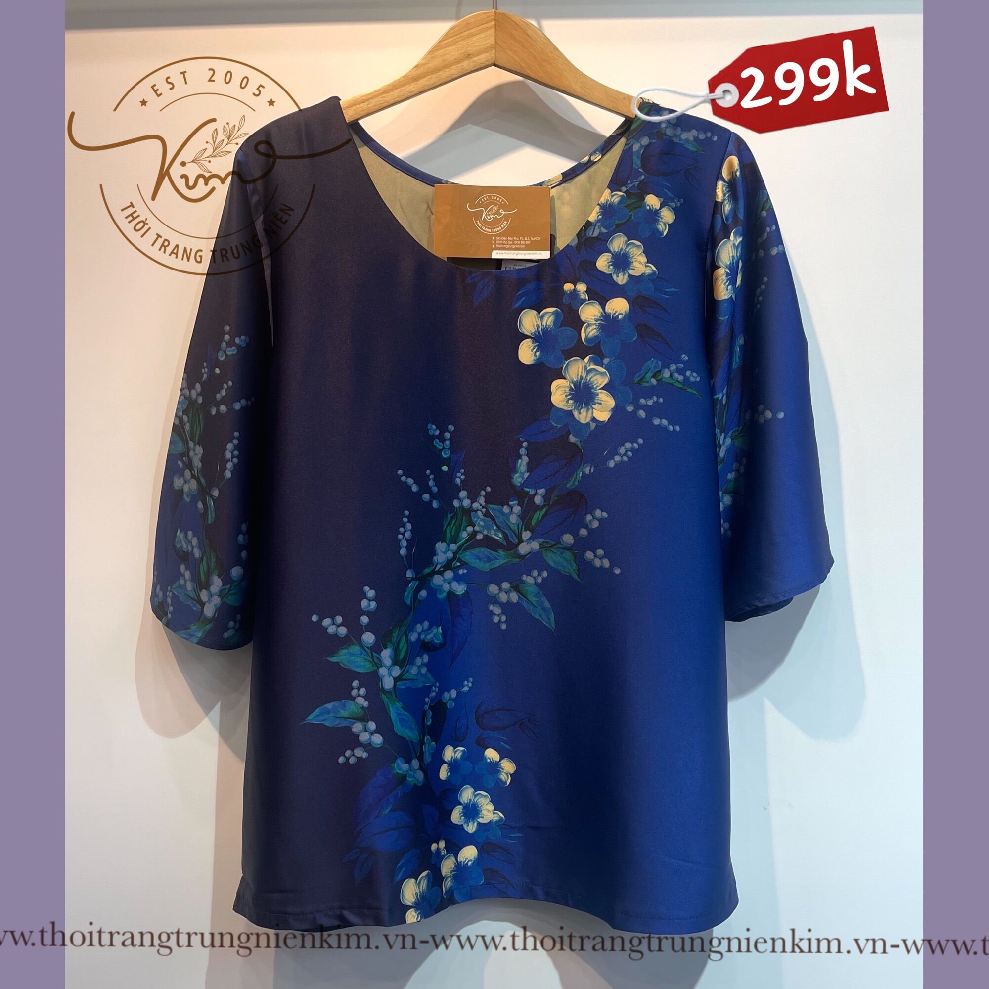 Áo lụa trung niên sang trọng Bigsize