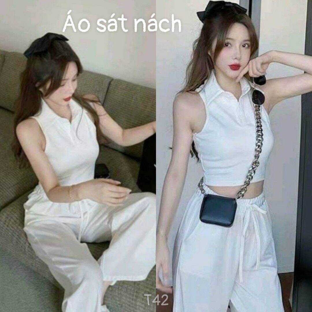 Áo cổ bẻ sát nách