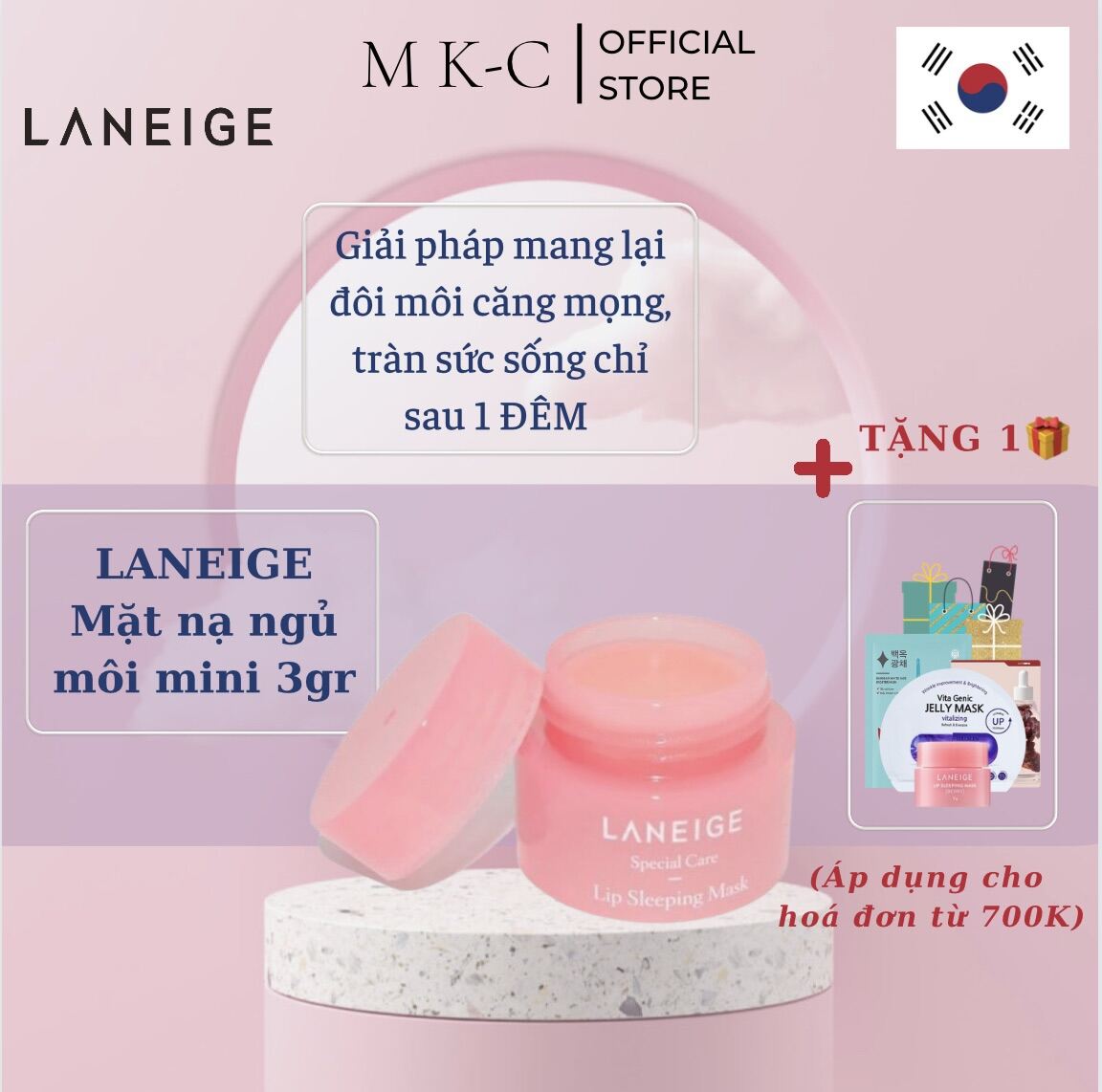 Chính hãng Mặt nạ dưỡng môi Laneige Lip Mask Travel Size 3gr