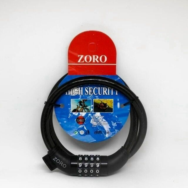 Khoá dây xe đạp chống trộm Zoro 4 số cao cấp