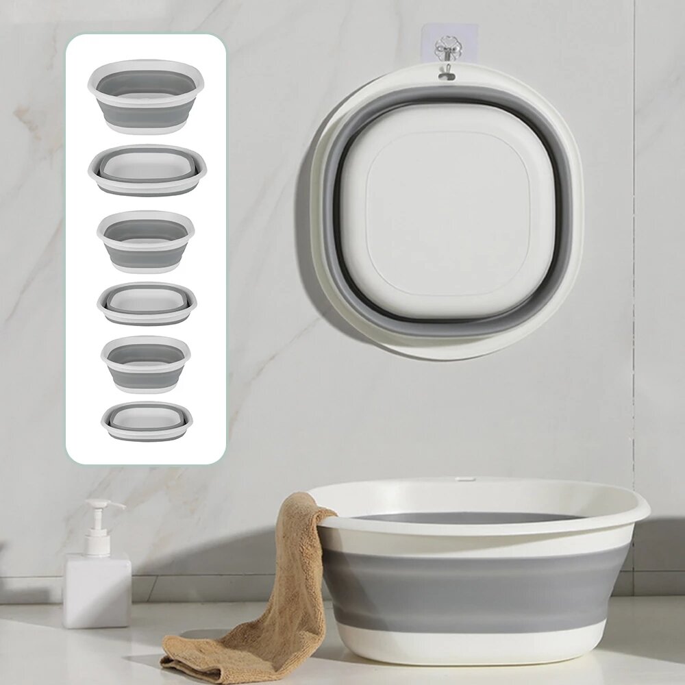 Nhựa gấp lưu vực Di động rửa lưu vực gấp giặt bồn tắm người lớn bé tắm lưu vực phòng tắm nhà bếp Phụ kiện rửa lưu vực