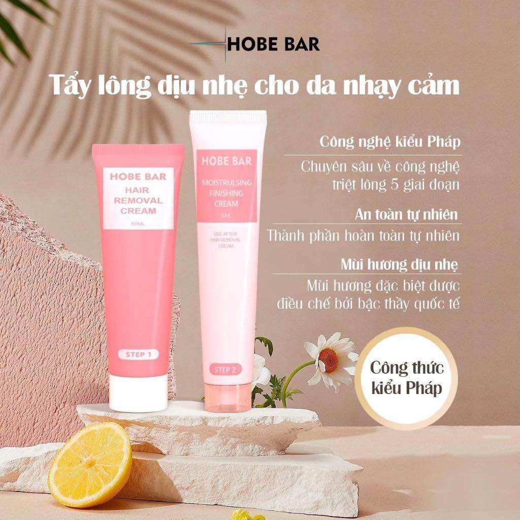 Kem Tẩy Lông 50g HOBEBAR lam sach Cho vùng Da Dưới Cánh Tay