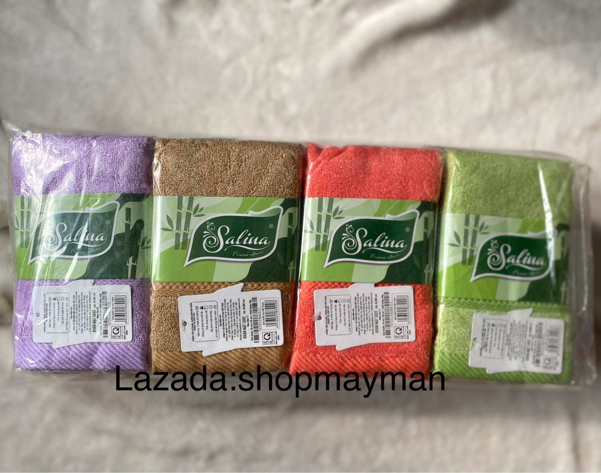 Aristino- Khăn mặt Salina SD02 vải sợi tre bamboo, mềm mại thấm hút tốt