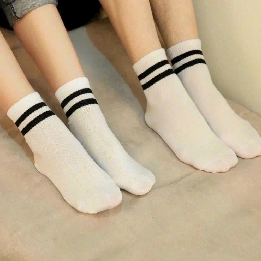 Vớ sọc kẻ hàn quốc chất cotton thoáng mát