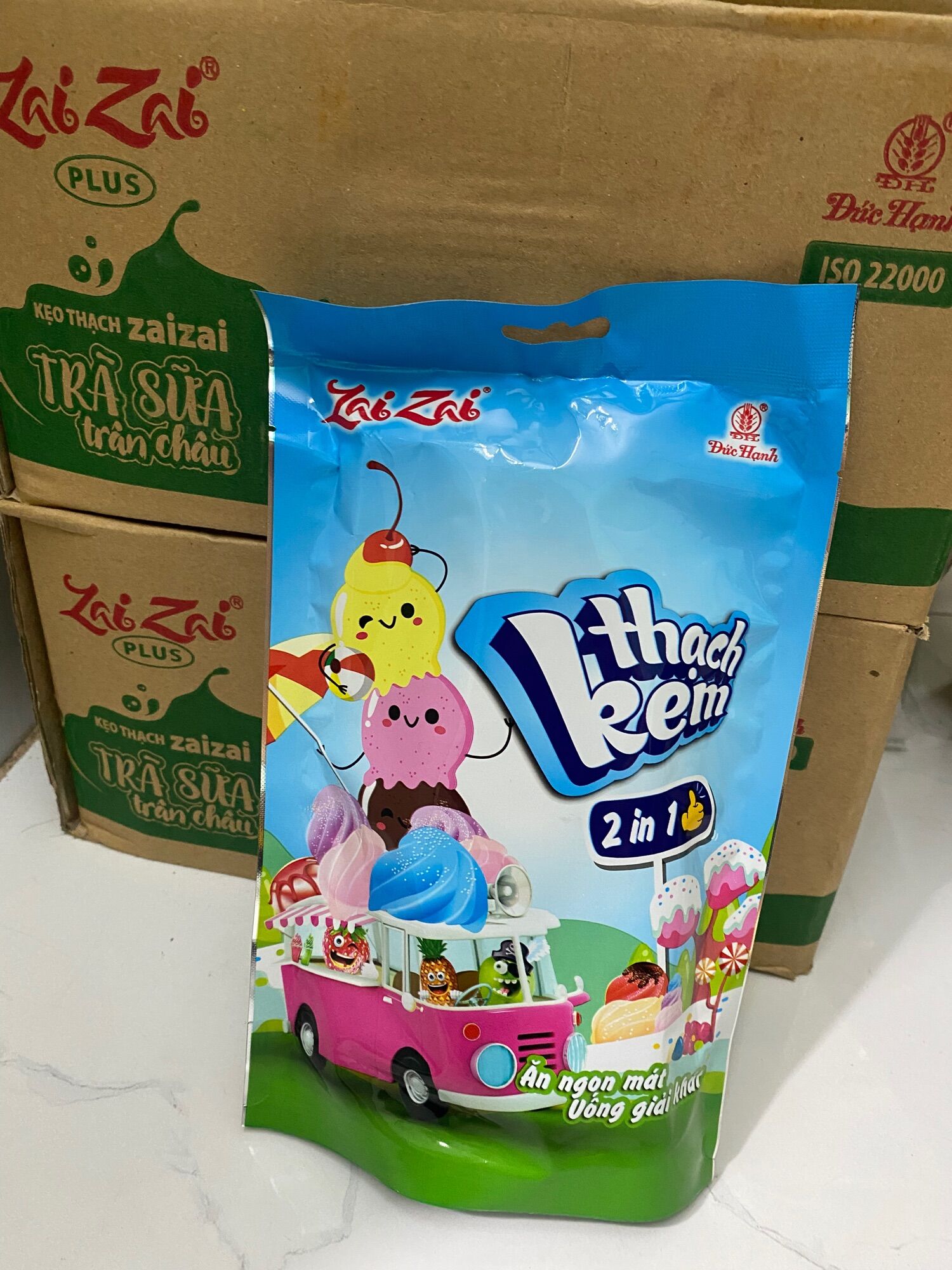 Thạch zai zai Đức hạnh loại bịch 320g mới