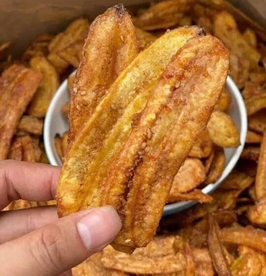 1kg chuối sấy mè gừng thơm lừng giòn tan