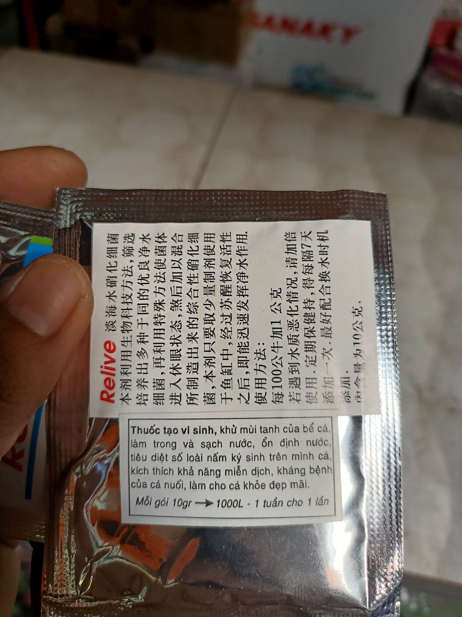 Vi Sinh Bột Relive gói 10g