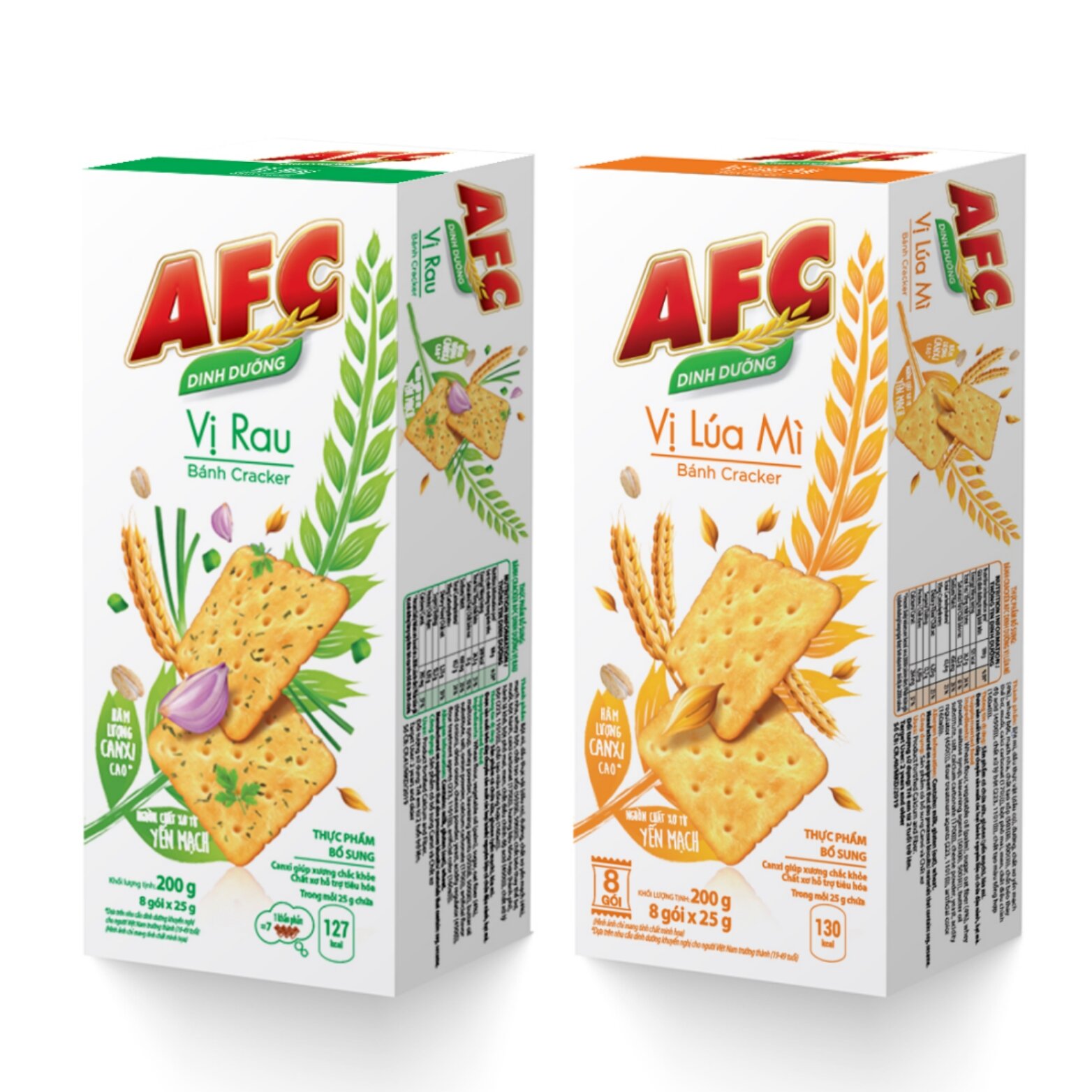 ComBo 2 hộp bánh vị lúa mì và vị rau hộp 200g