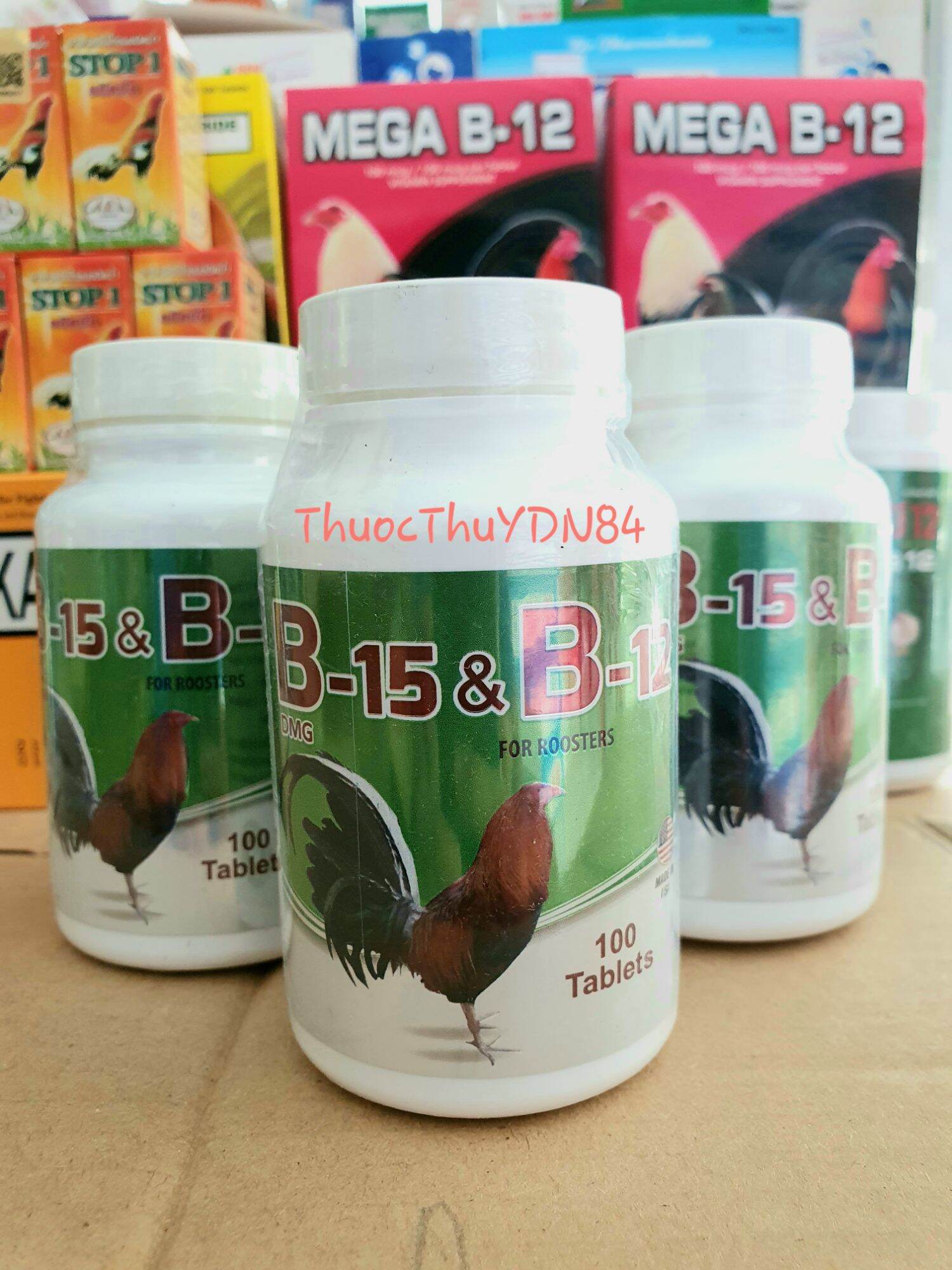 HỘP 100V B15 B12 VITAMIN CAO CẤP CHO GÀ ĐÁ