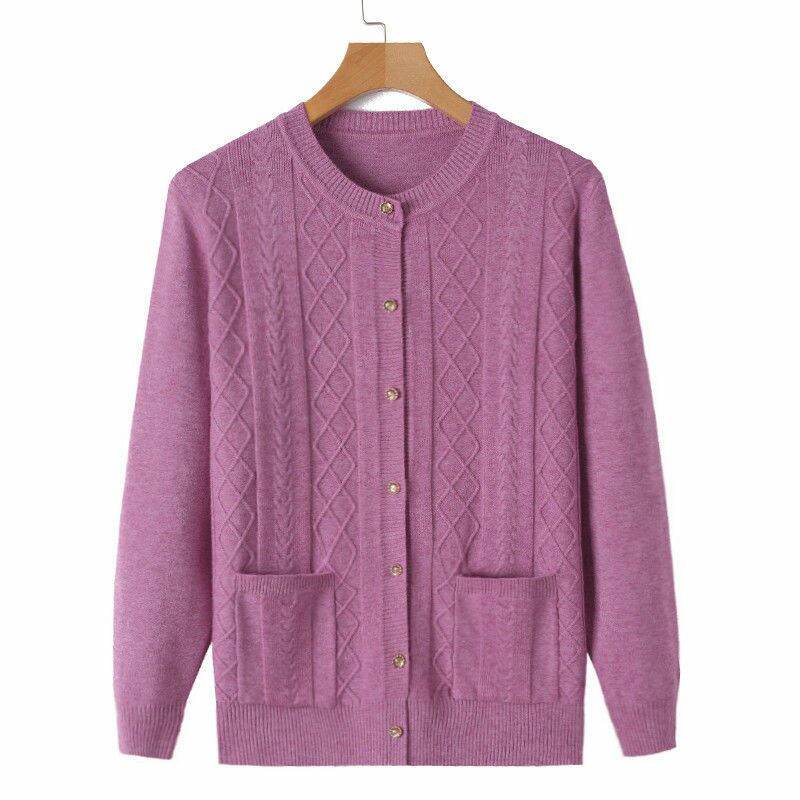 Áo Len Cardigan Cài Cúc Trung Niên