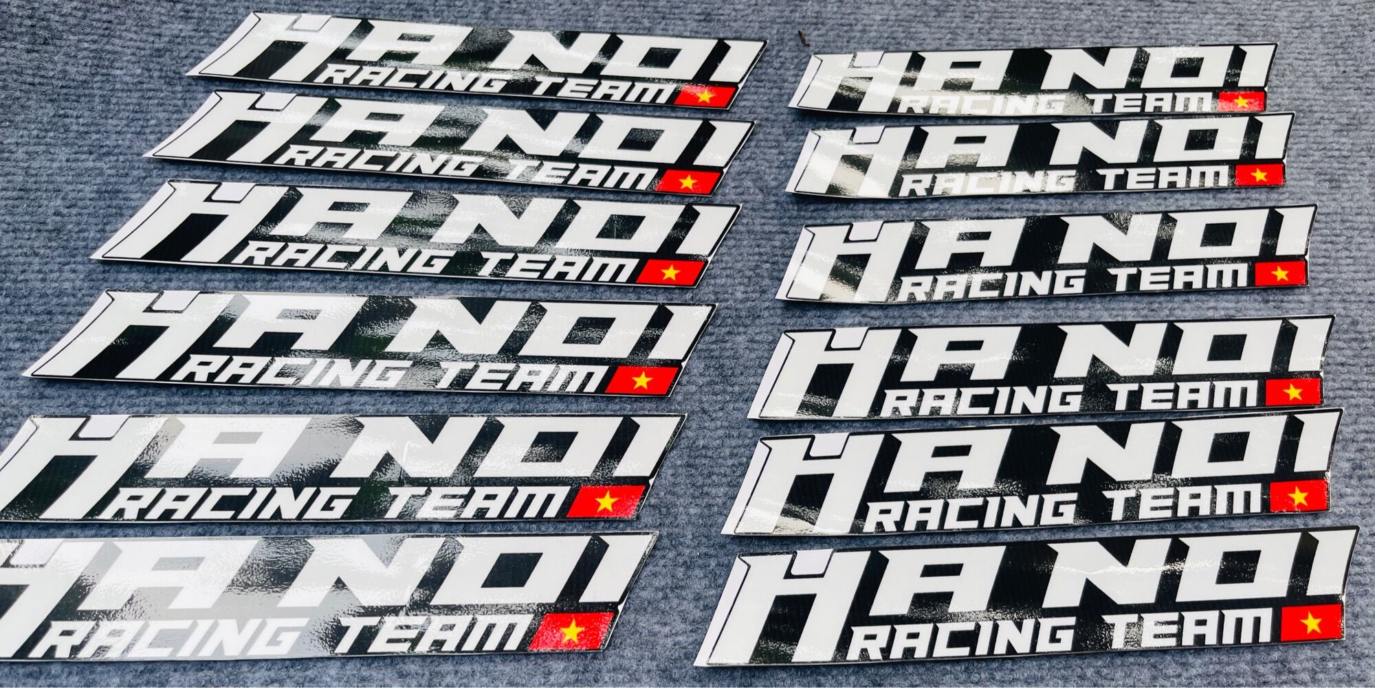 Tem Ha Noi Racing Kích Thước 20cm Trang Trí Xe