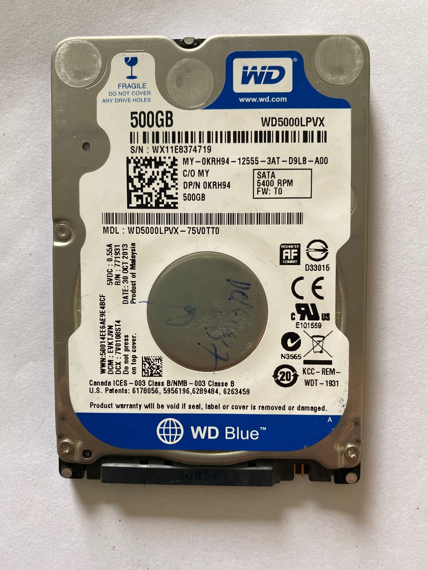 (Miễn phí ship) Ổ HDD 500G 2.5 7200RPM Ổ CỨNG LAPTOP Ổ DI ĐỘNG