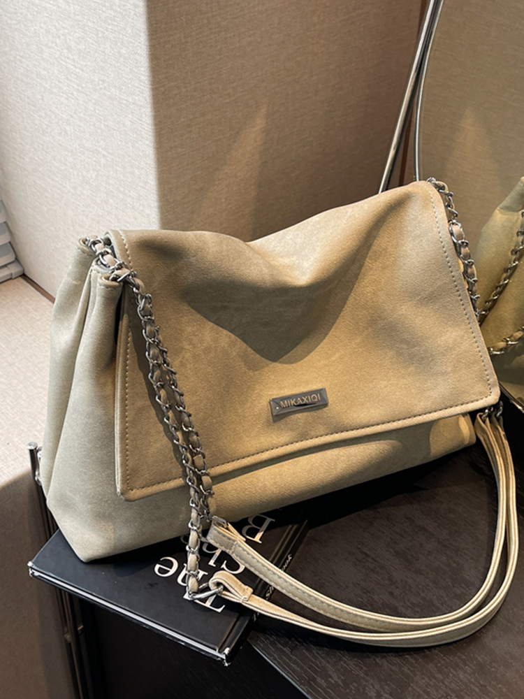 Túi Xách Nữ Thời Trang Cổ Điển Có Dây Đeo Vai Dung Tích Lớn Túi Tote Đeo Chéo Thường Ngày Bằng Da PU Mềm Màu Trơn Phong Cách Hàn Quốc