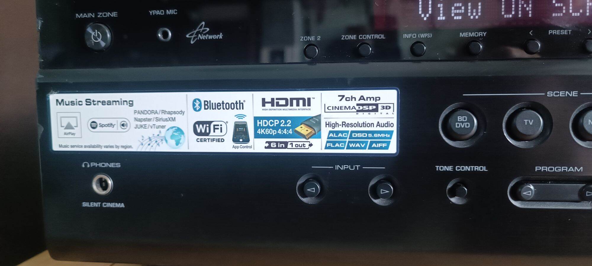 Ampli Yamaha V681 7.2 kênh HDMI 4k Atmos wifi Bluetooth usb lossless