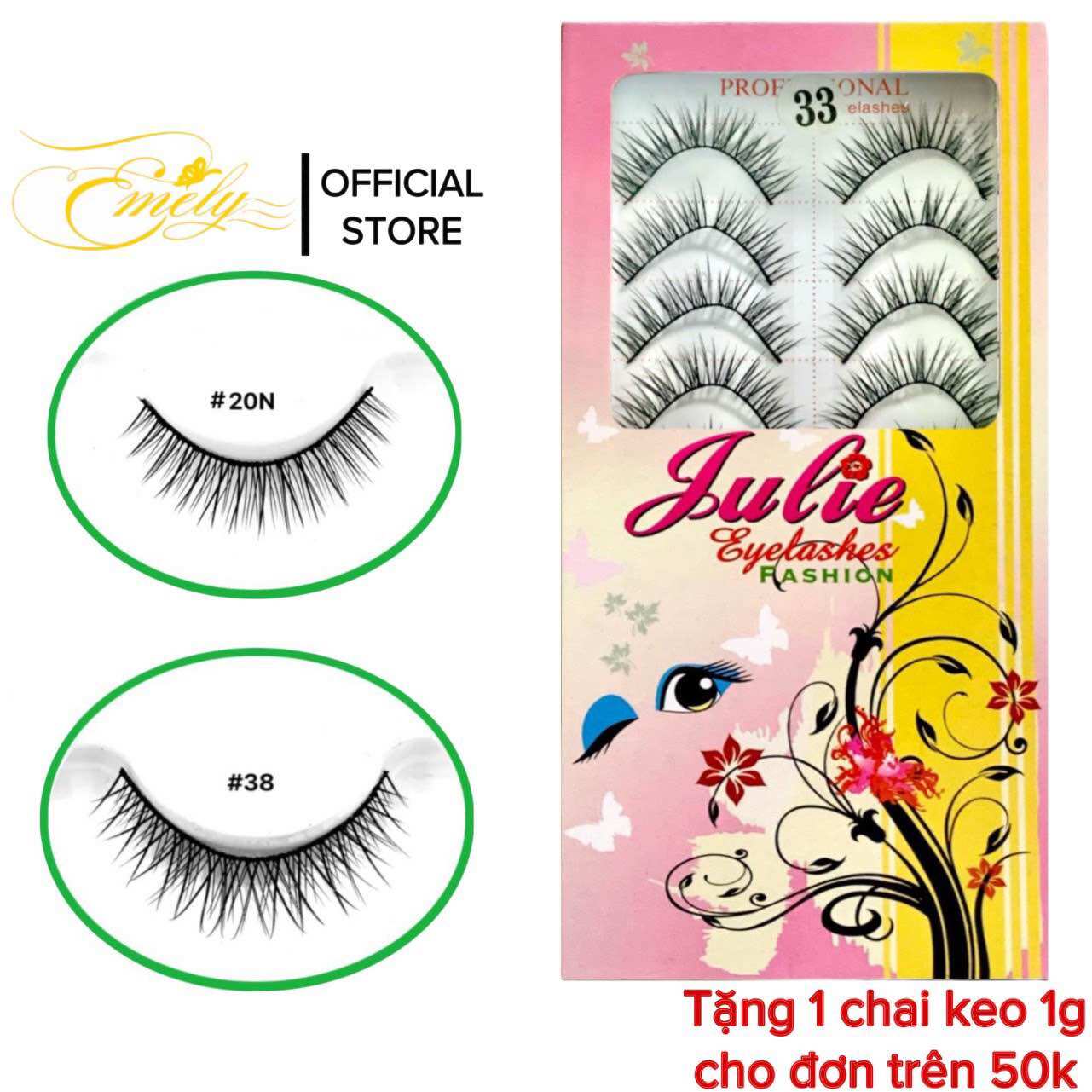 Lông mi giả Julie (hộp 10 cặp), các số còn lại