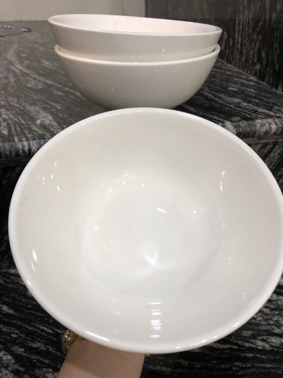 Tô sứ trắng siêu dày 18cm (set 5 cái)