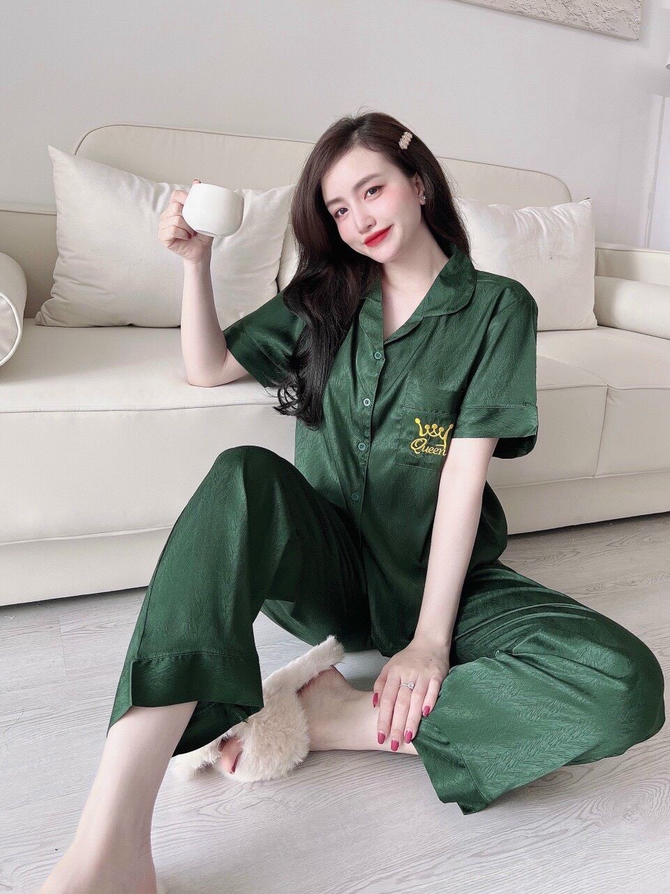 (50-100kg) Đồ Bộ Lụa Xước Bigsize Cao Cấp