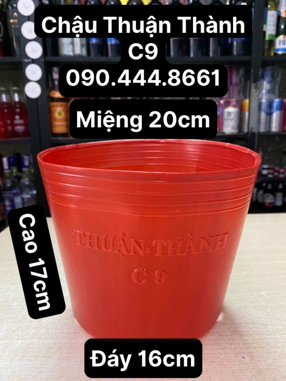 Combo 50 cái chậu nhựa mềm thuận thành- mẫu c9 đỏ