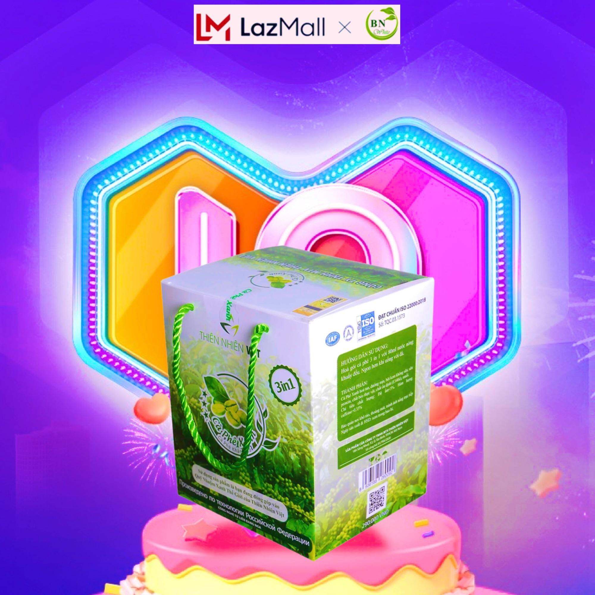 Cà Phê Xanh Kháng Mỡ Hỗ Trợ Giảm Cân Hiệu Quả (Hộp 30 gói)