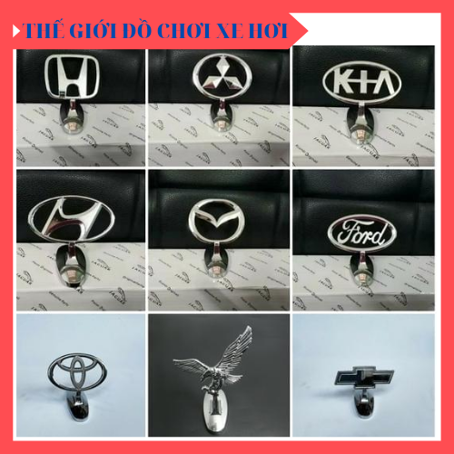 Logo nhỏ gắn mui xe đủ các hãng