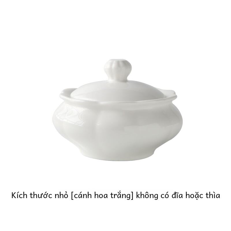 Cốc Nấu Canh Bằng Gốm Sứ Có Nắp Đậy Hình Trái Tim Dùng Để Nấu Canh Súp Và Món Tráng Miệng Thương Mại Nhỏ Dùng Trong Nhà Hàng