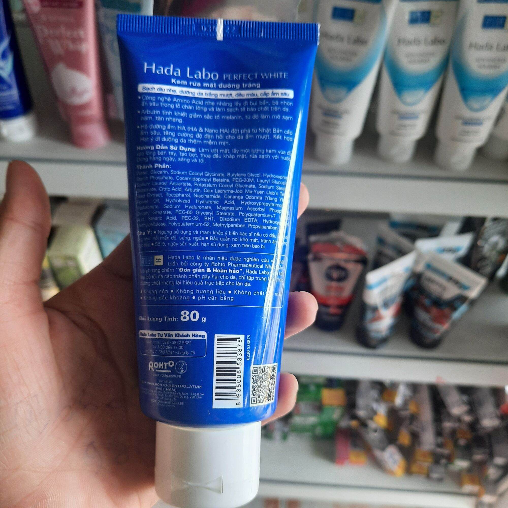 Sữa rửa mặt hadalabo 80g