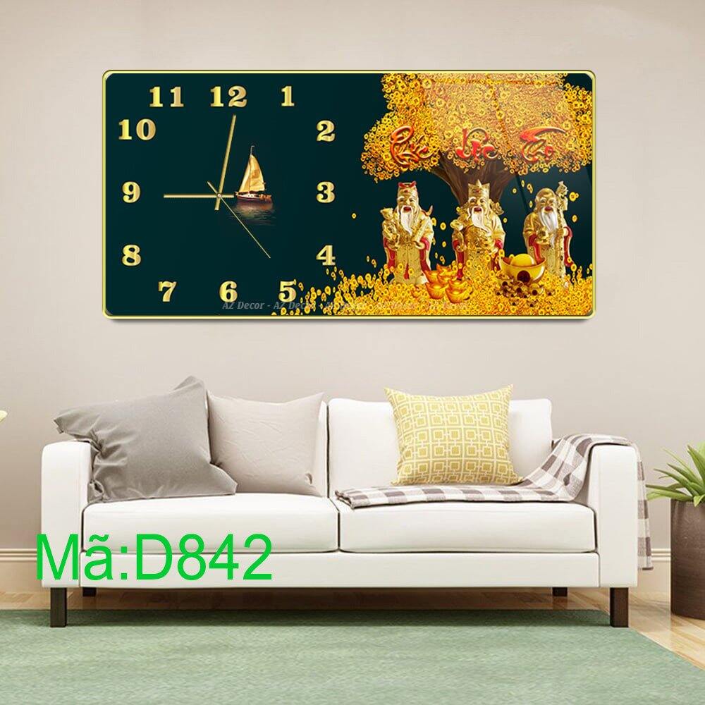 Tranh Đồng Hồ Tráng Gương 5D