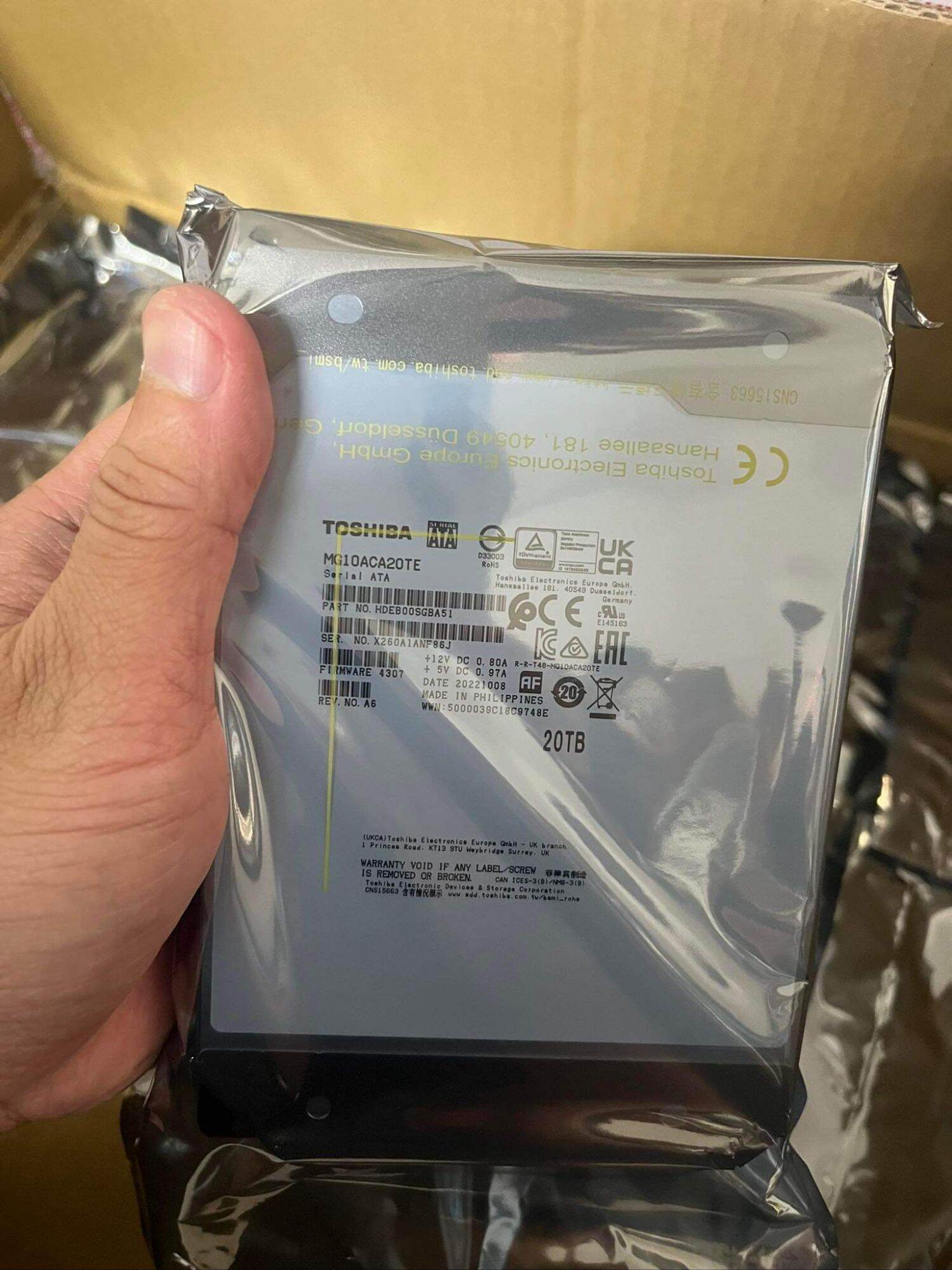 Ổ cứng hdd toshiba 20tb - enterprise 7200rpm 3.5inch sata3 - bảo hành 60 tháng