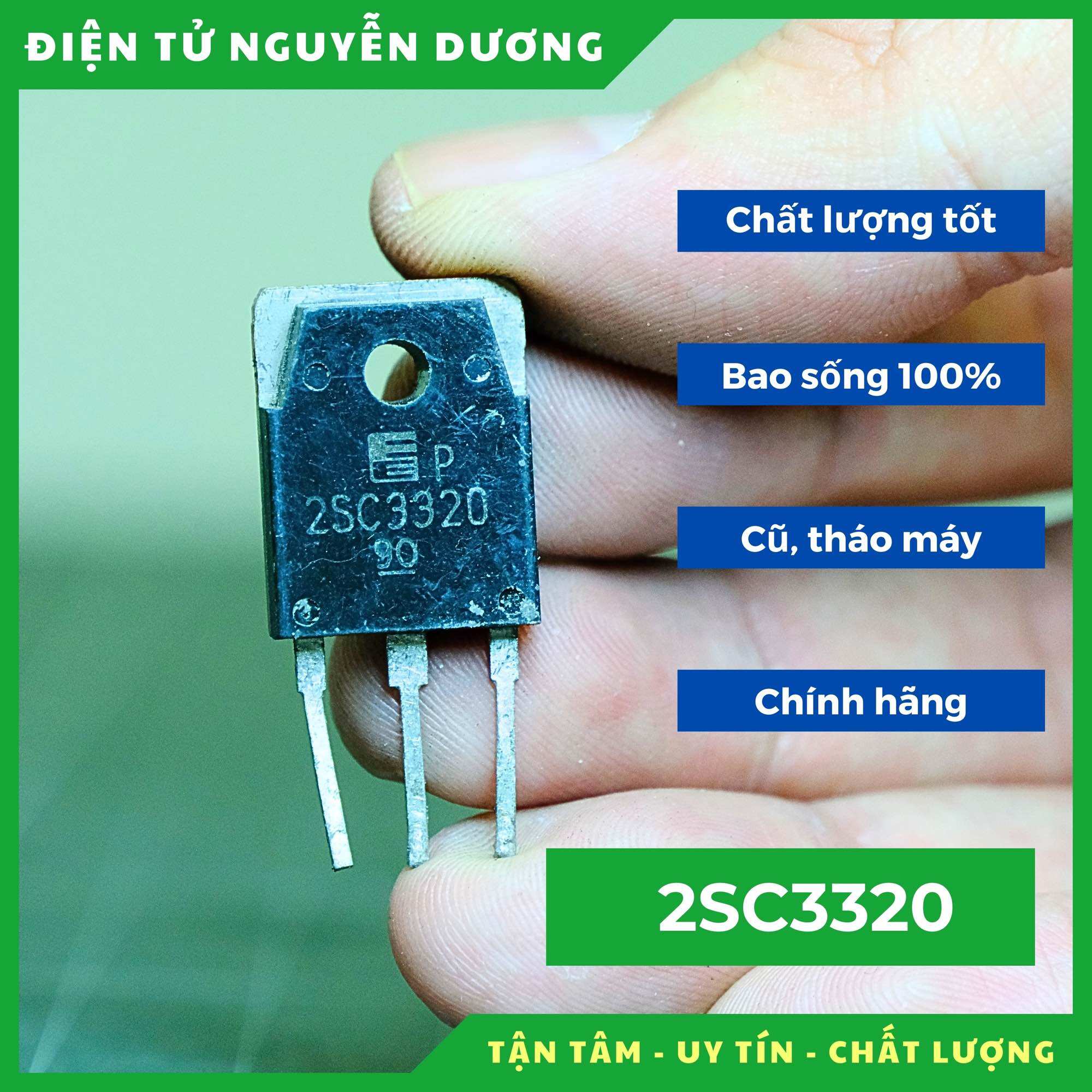 Transistor npn 2sc3320 c3320 15a 500v hàng chính hãng, tháo máy, đã được kiểm tra kỹ trước khi bán.