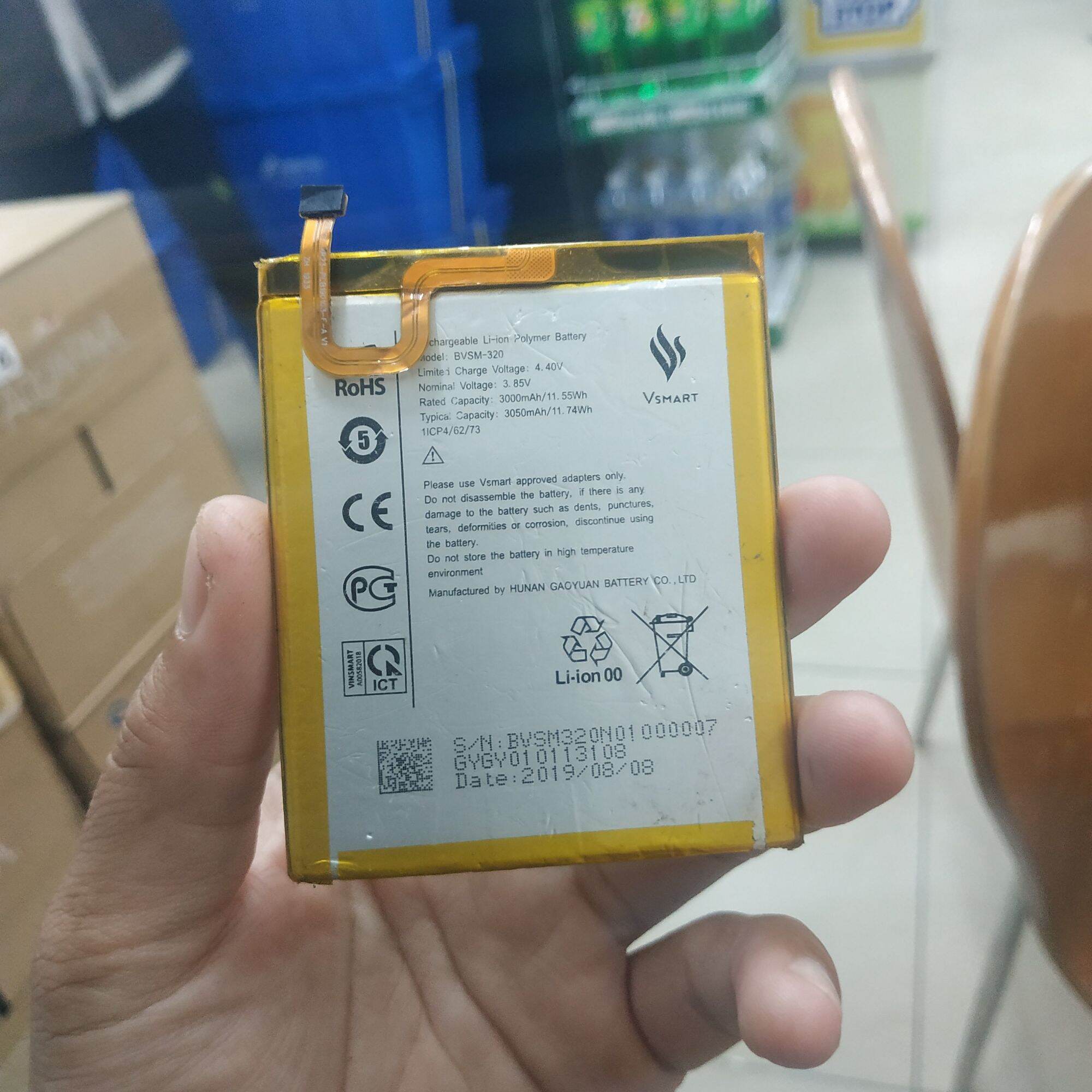 Pin Vsmart Star V320 /BVSM-320 
Zin bóc máy
