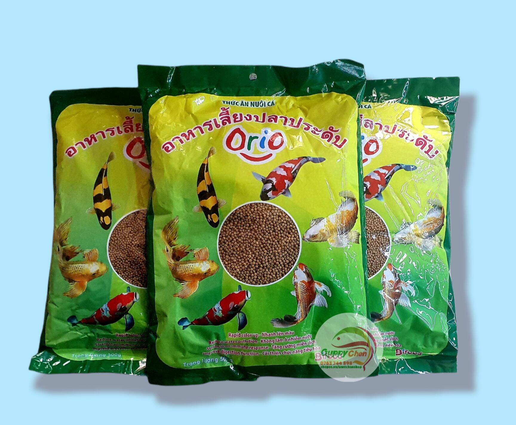 Cám orio hạt 1li cho cá cảnh gói 500gr