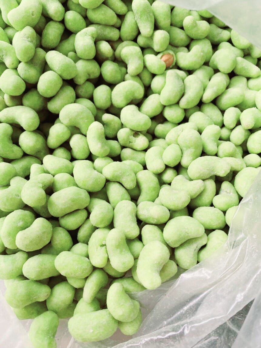 Hạt điều wasabi loại 1 cay cay 500g