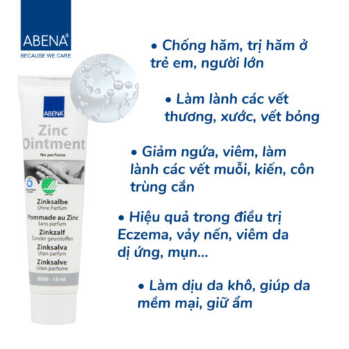 Kem hăm đa năng Abena Zinc Ointment 15ml