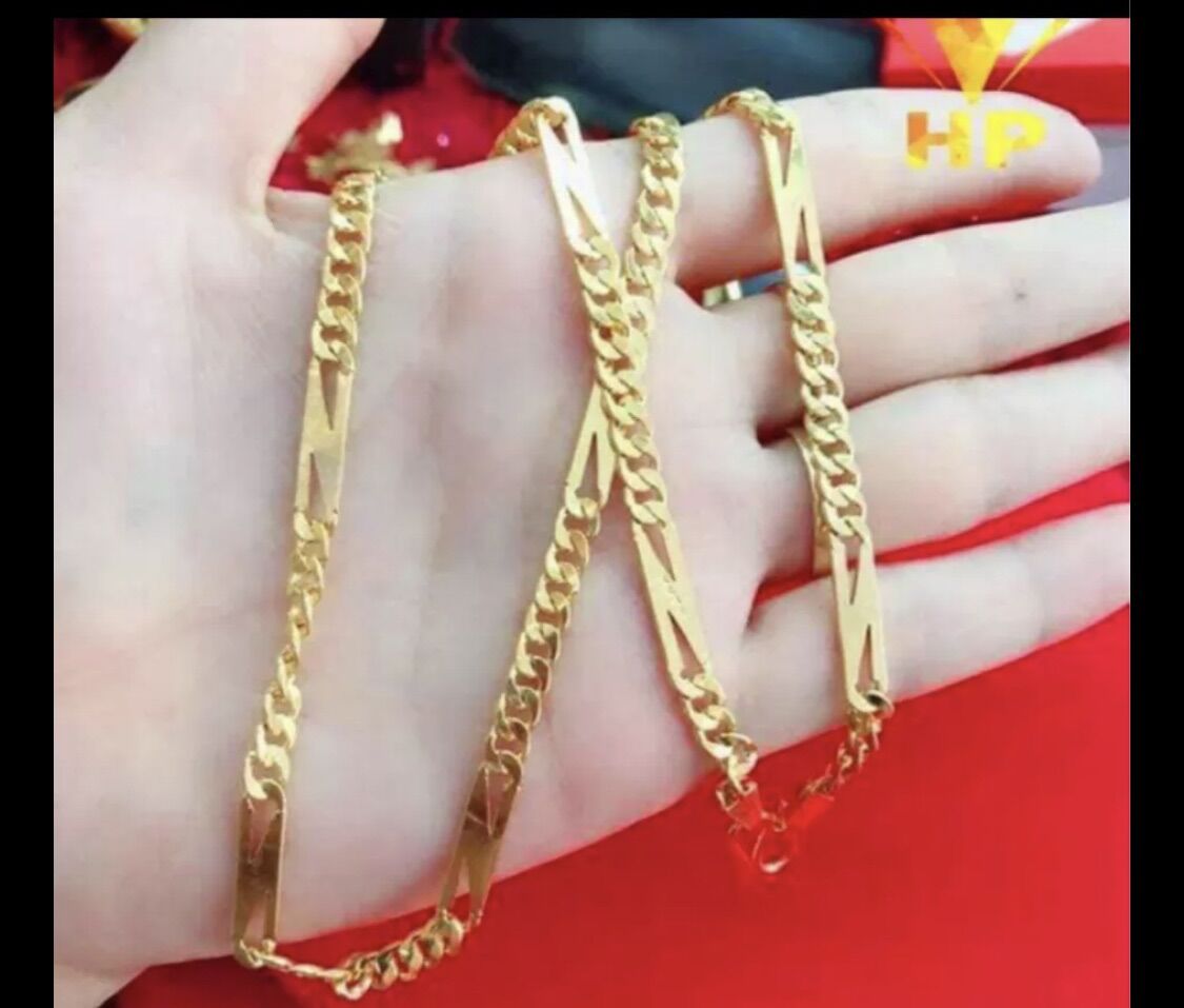 Dây chuyền nam lẫn nữ mạ vàng 24k cực đẹp