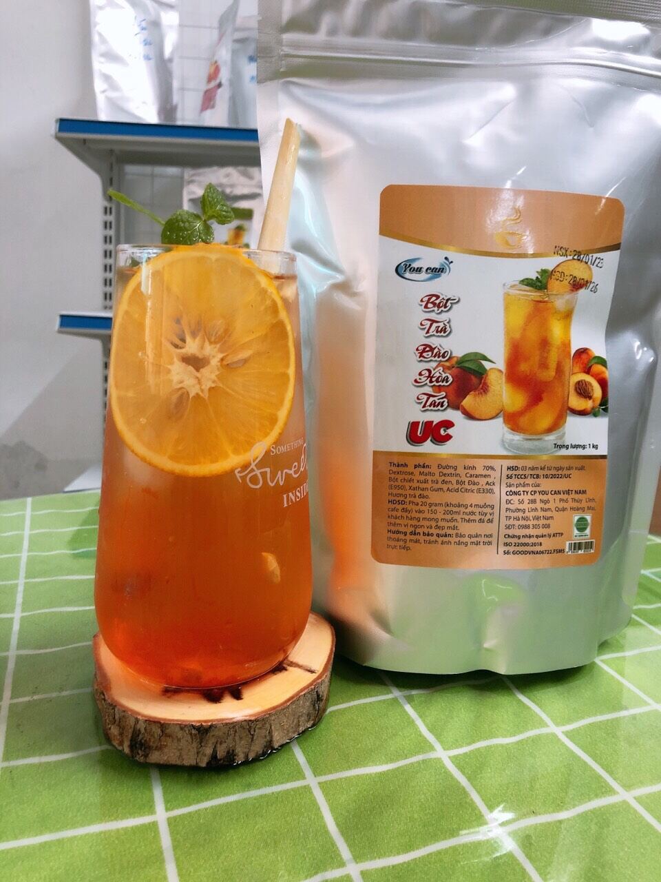 Trà đào hòa tan uc