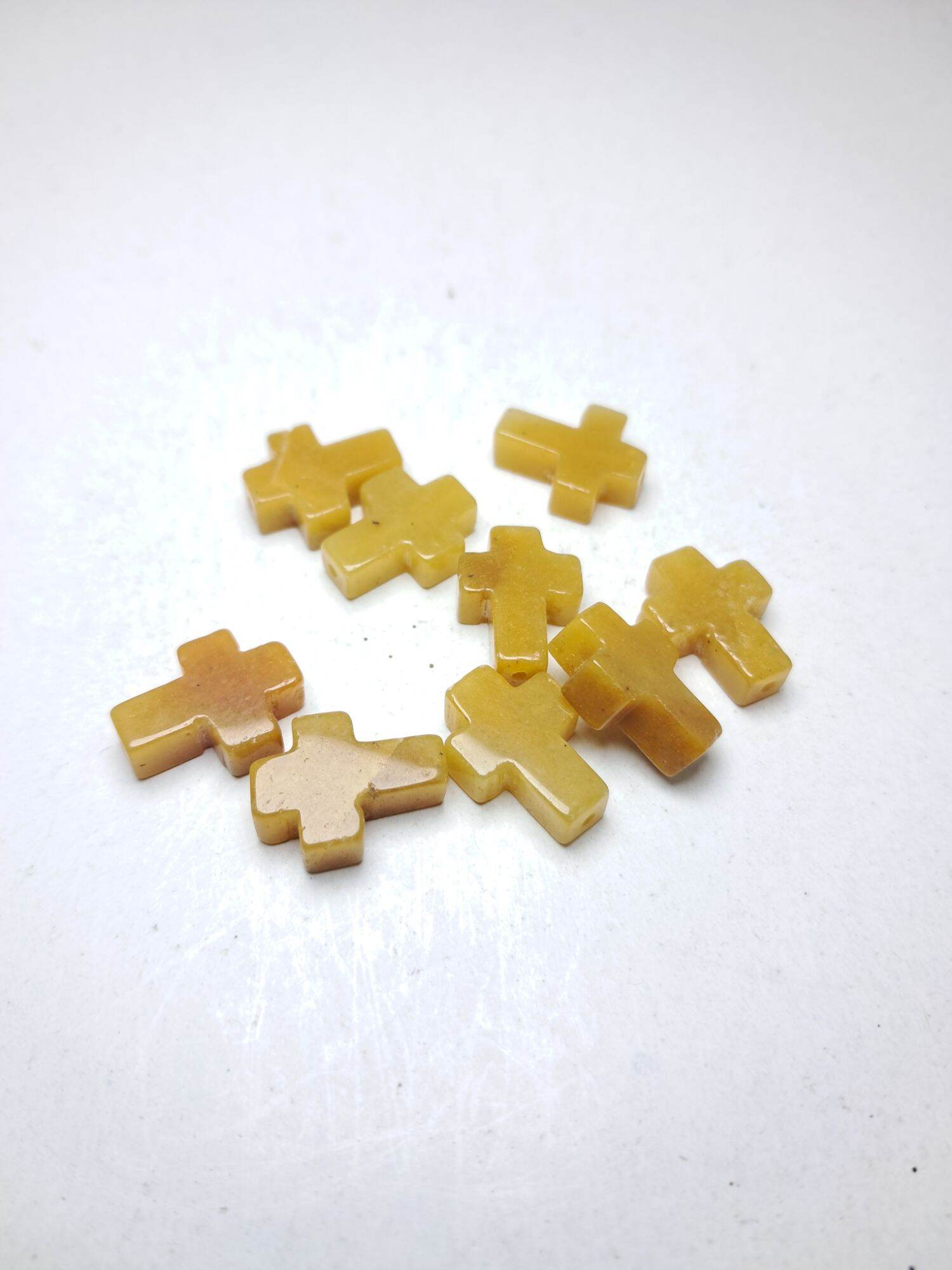 Charm thánh giá đá tự nhiên, may mắn, hạnh phúc