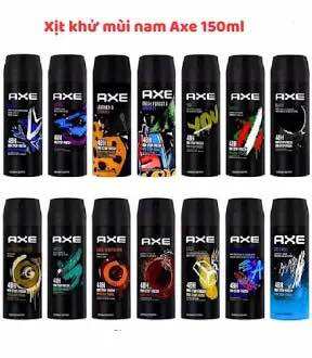 XỊT KHỬ MÙI AXE 150 ML HƯƠNG NƯỚC HOA CHO NAM NHẬP KHẨU