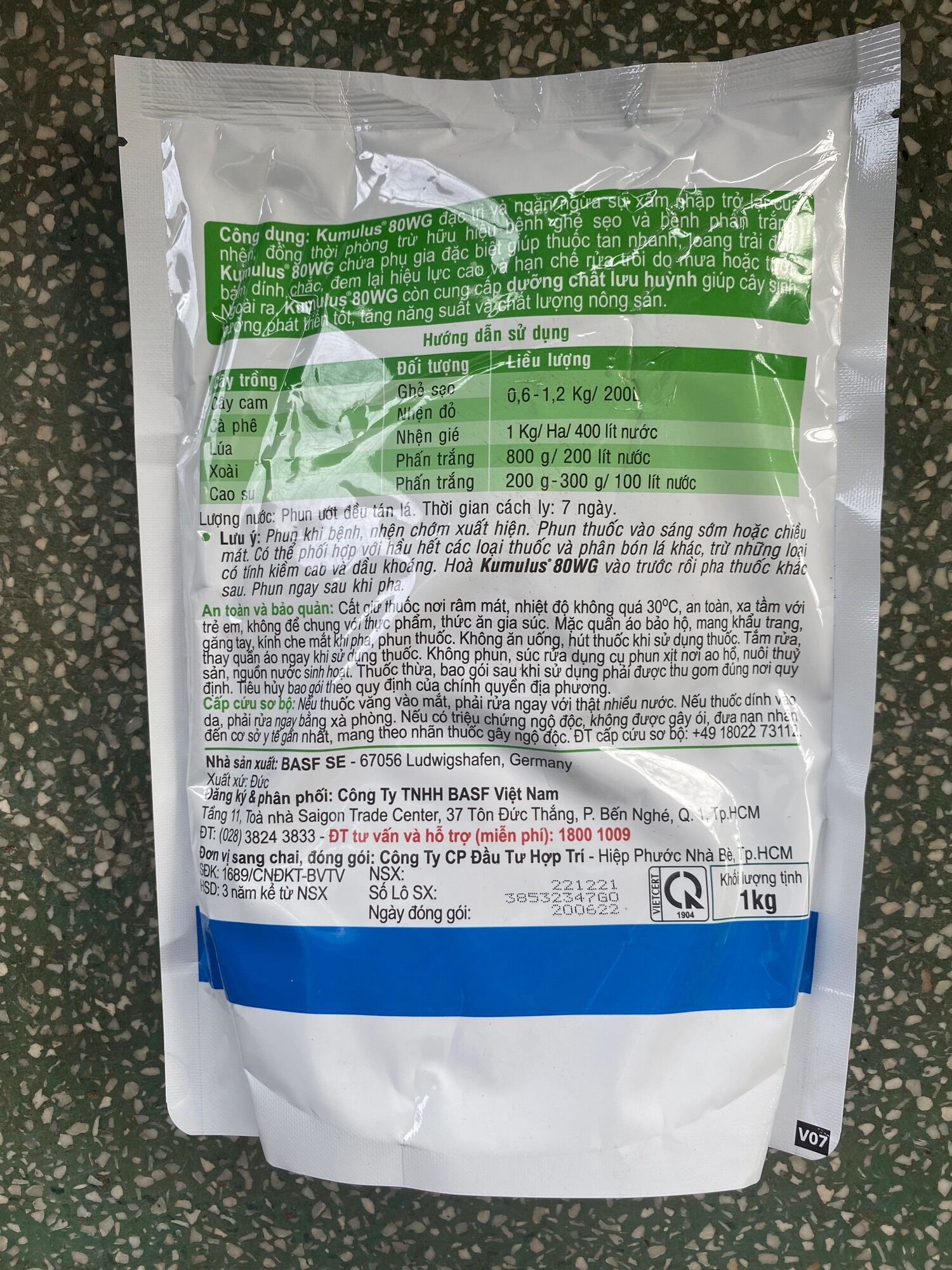 KUMULUS Thuốc trừ bệnh gói 1kg
