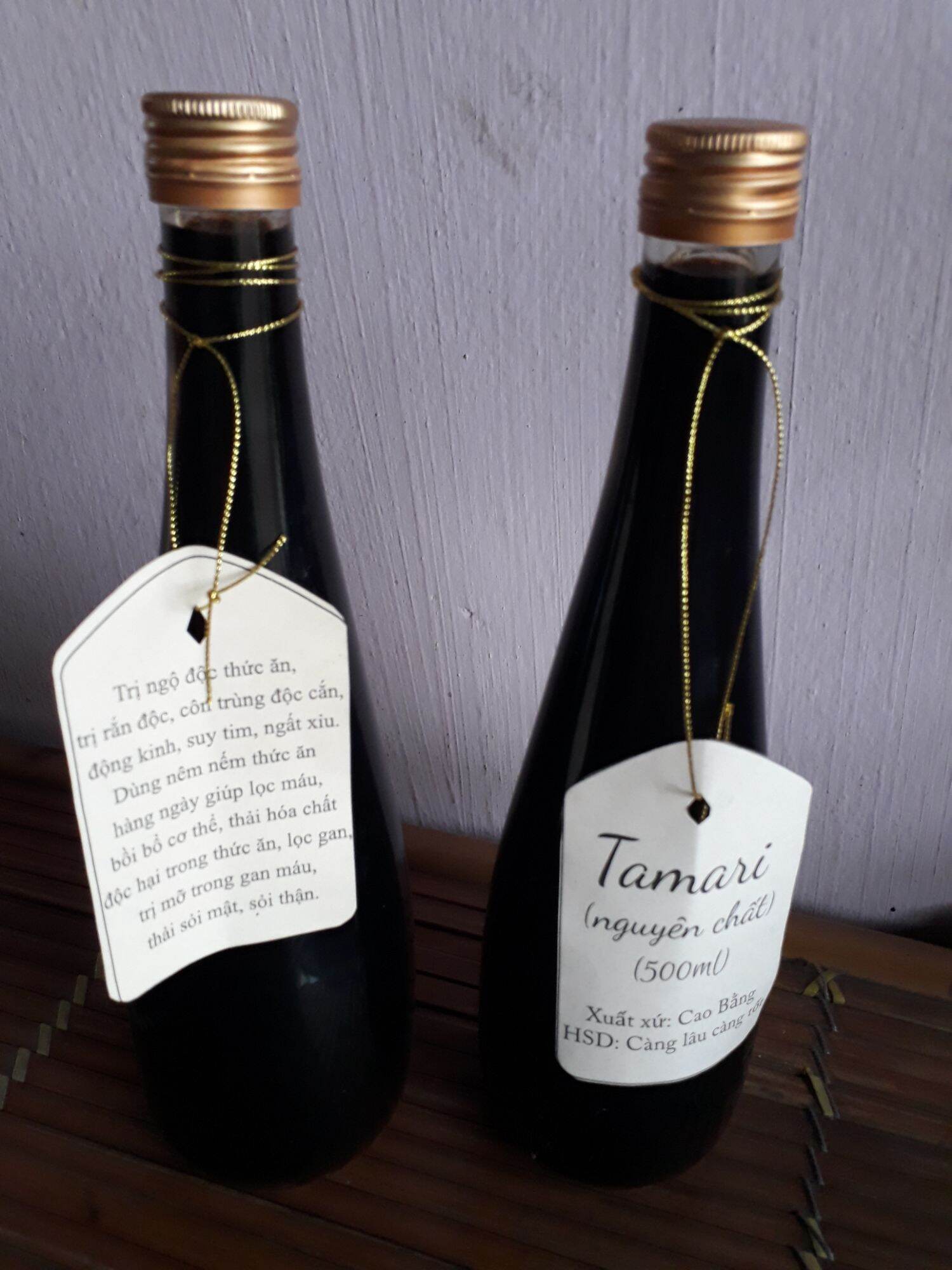 Nước tương Tamari nguyên chất, lên men tự nhiên, sản phẩm dưỡng sinh an toàn tốt cho sức khỏe, chai 500ml